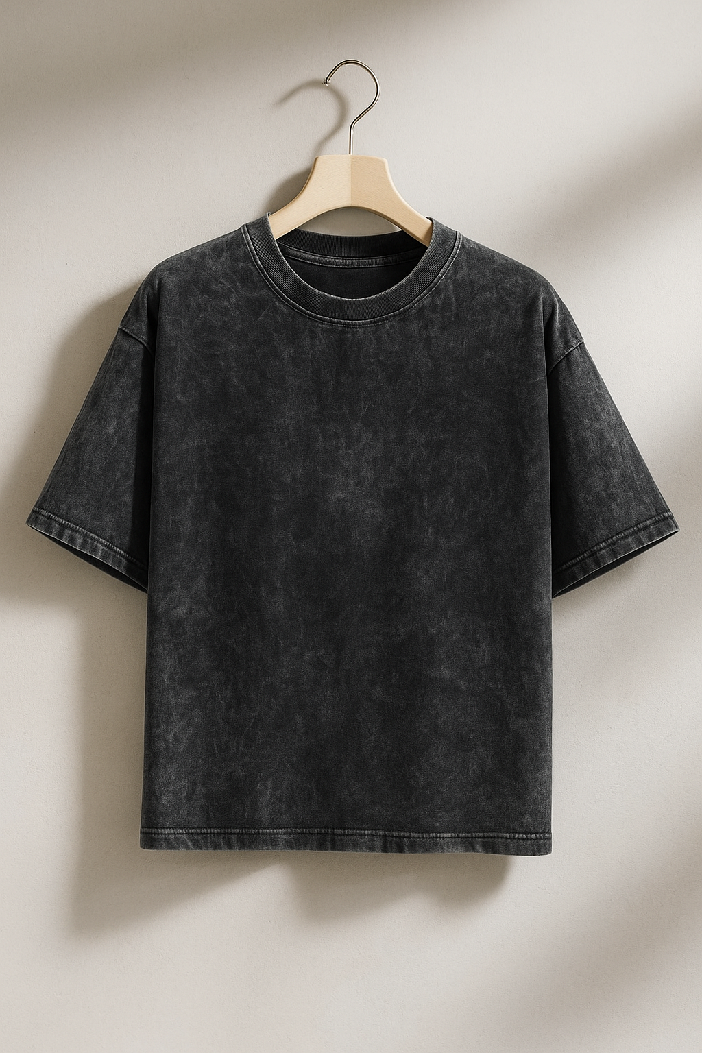 Black Acid Wash Oversized Tee Rawripple